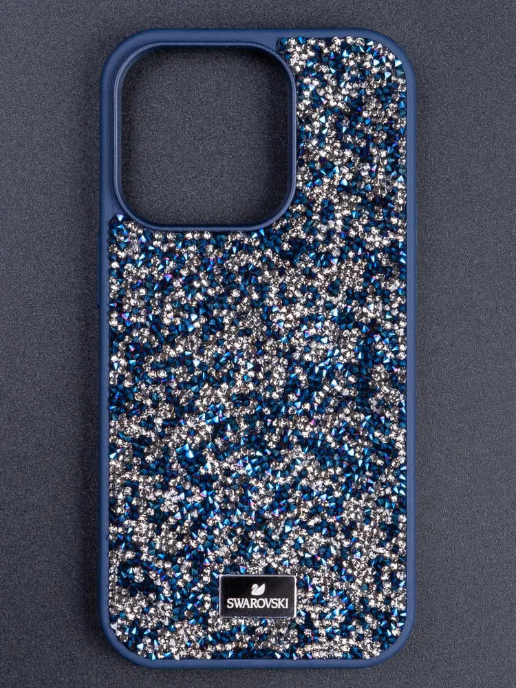 картинка Чехол Swarovski для iphone 14 Pro Синий от магазина КомпьютерЦентр