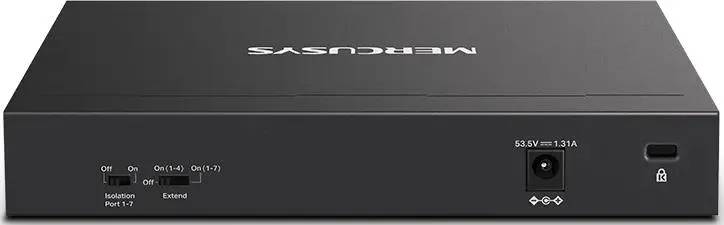 картинка Switch 8-port Mercusys MS108GP (L2) 8x1Гбит/ с 7PoE+ 65W неуправляемый от магазина КомпьютерЦентр