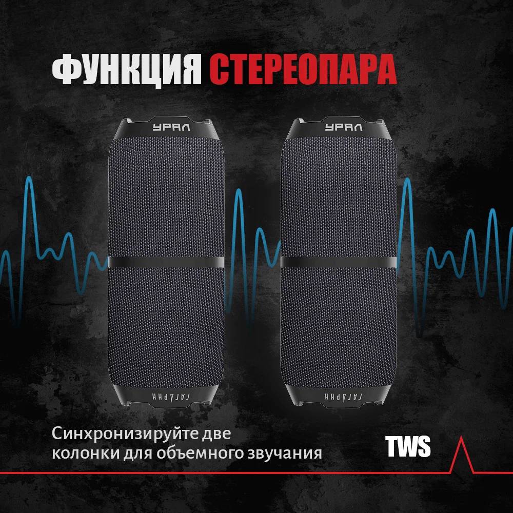 картинка Колонка порт. Ural Гагарин ГР-003, серый, 30W (УРАЛ ГР-003 СЕРЫЙ) от магазина КомпьютерЦентр
