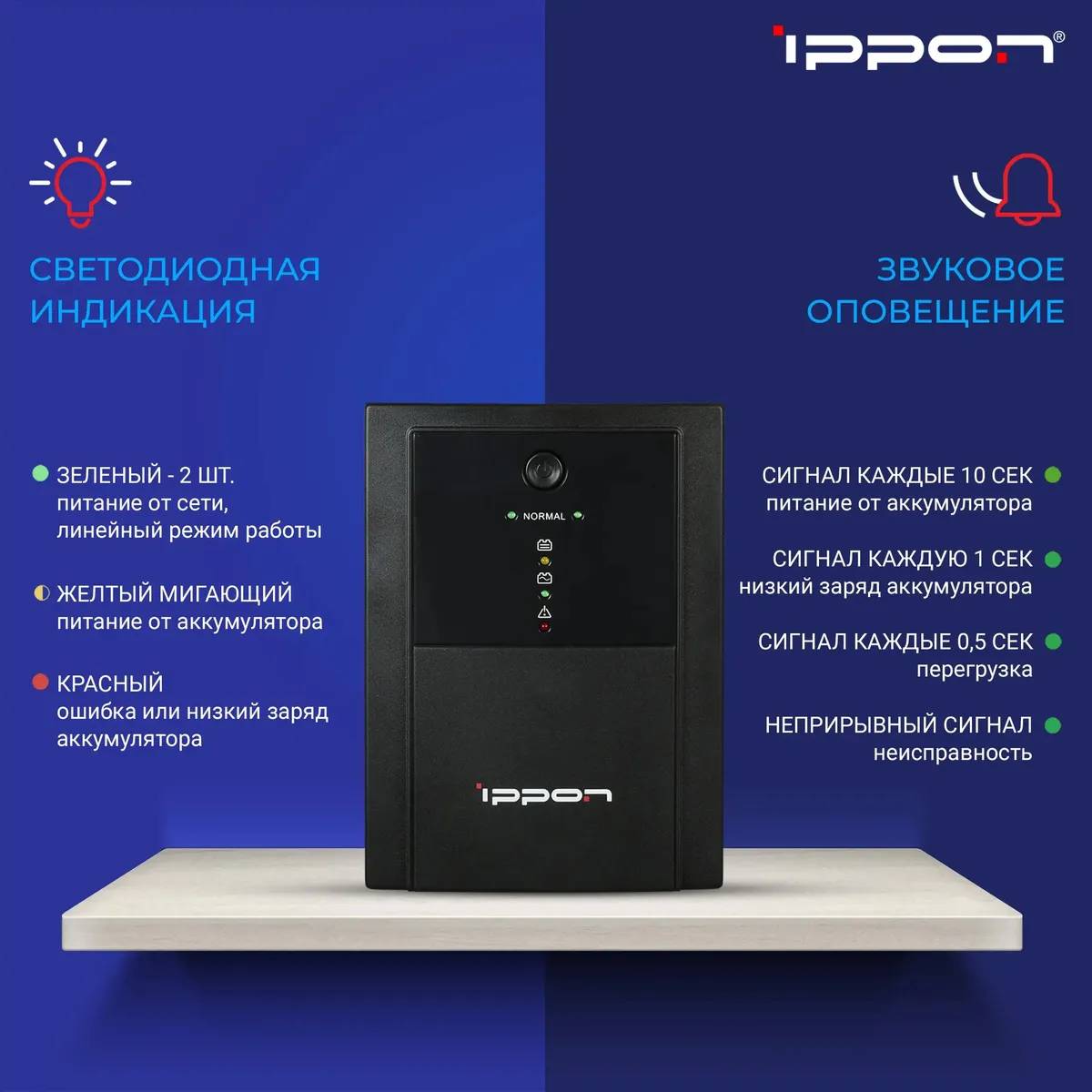 картинка ИБП Ippon Back Basic 2200 Euro 1320Вт 2200BA Black (1108028) от магазина КомпьютерЦентр