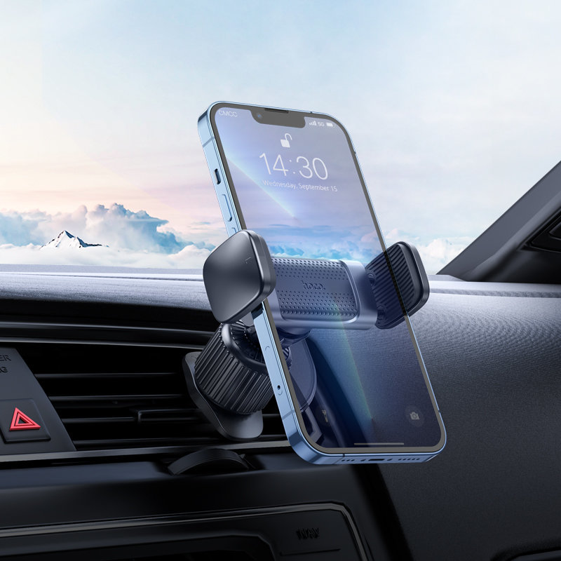 картинка Автодержатель Hoco CA110 pull clip air outlet car holder black metal gray от магазина КомпьютерЦентр
