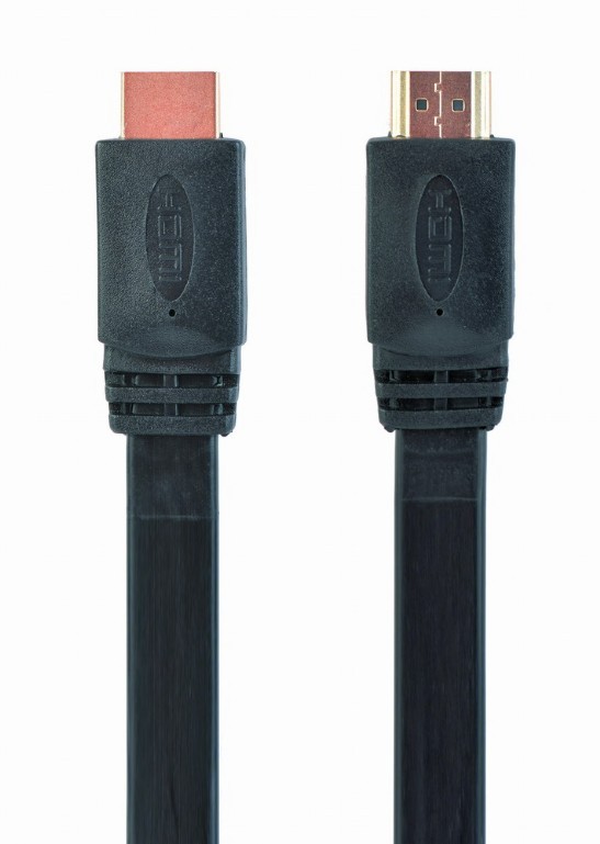 картинка Кабель HDMI Cablexpert CC-HDMI4F-10, 3.0м, 19M/ 19M, v2.0, медь, позол.разъемы, экран, плоский кабель черный от магазина КомпьютерЦентр