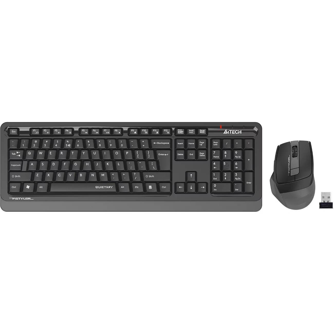картинка Комплект A4tech Fstyler FGS1035Q; Wireless Multimedia Black/ Gray (FGS1035Q Grey) от магазина КомпьютерЦентр