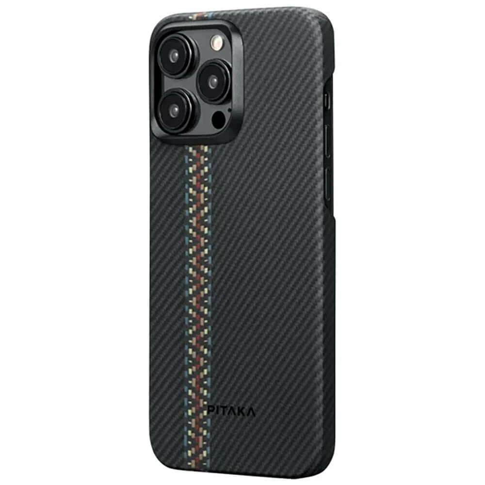 картинка Чехол PITAKA Fusion Weaving MagEZ Case 4 for iPhone 15 Pro Max Rhapsody 600D от магазина КомпьютерЦентр
