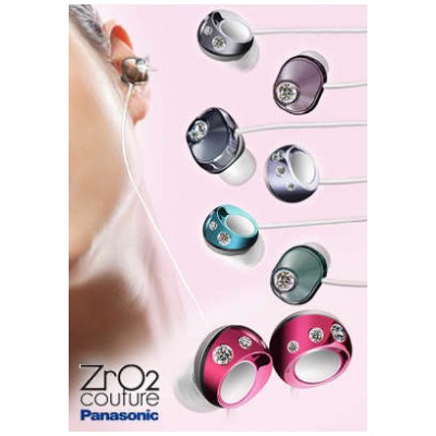 картинка Наушники Panasonic Swarovski ZrO2 Couture Stereo Earphone Turquoise Blue (RP-HJF5PP-A) от магазина КомпьютерЦентр