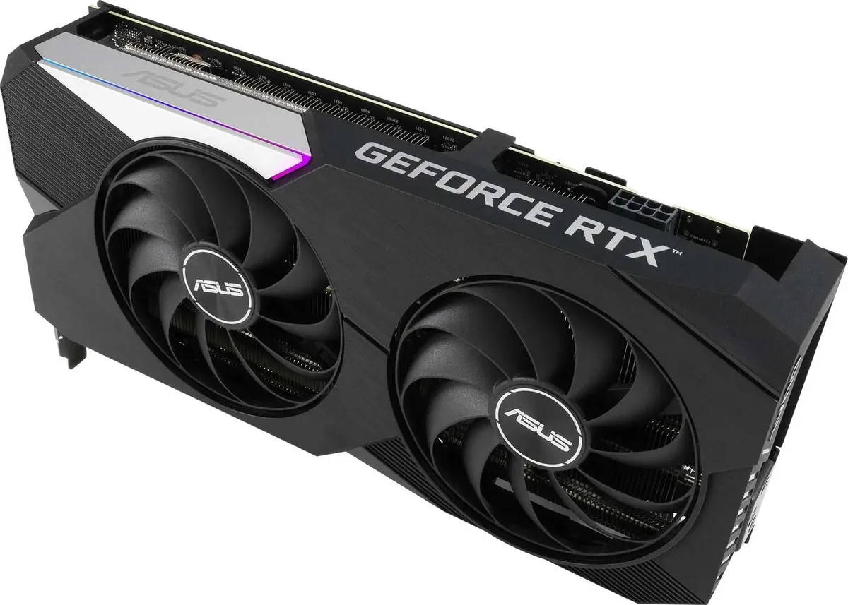 картинка Видеокарта 8Gb DDR6 GeForce RTX3060Ti Dual LHR Asus (DUAL-RTX3060TI-O8G-V2) от магазина КомпьютерЦентр