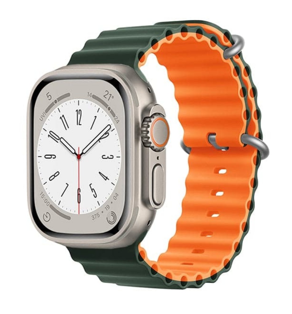 картинка Ремешок Apple watch 42mm/ 44mm Ocean Band Double color Olive-Orange от магазина КомпьютерЦентр