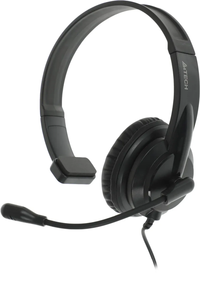 картинка Гарнитура A4Tech HU-11 Mono Headset, черный (HU-11 Black) от магазина КомпьютерЦентр