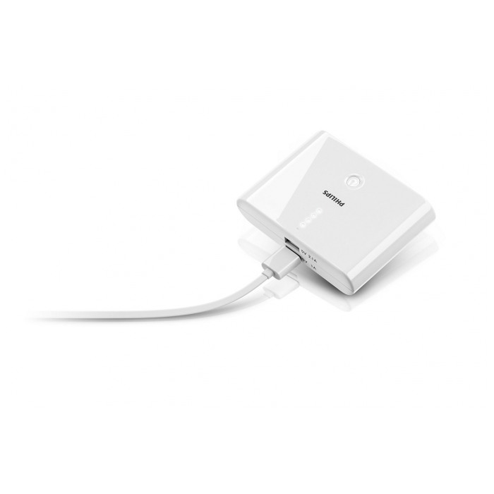 картинка Аккумулятор внешний Philips USB Charger DLP 10400 mAh White (DLP10402/97) от магазина КомпьютерЦентр