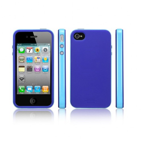 картинка Чехол SGP Neo Hybrid Case Color Series Tender Blue for iPhone 4 (Steinheil Crystal LCD Screen) (SGP07049) от магазина КомпьютерЦентр
