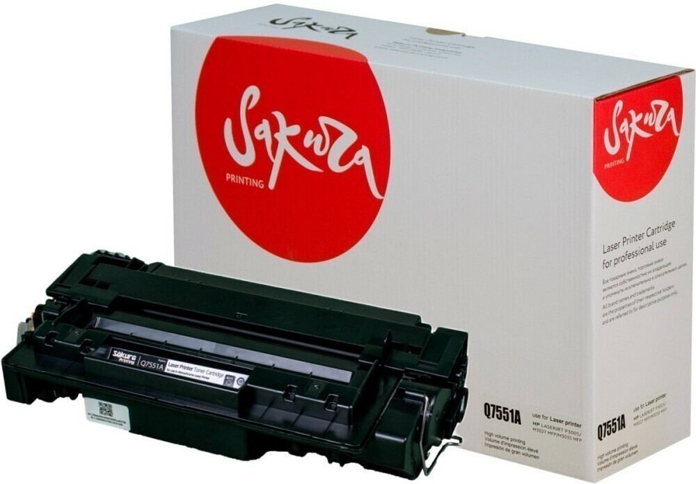 картинка Картридж SAKURA (SAQ7551A) Q7551A для HP, черный от магазина КомпьютерЦентр