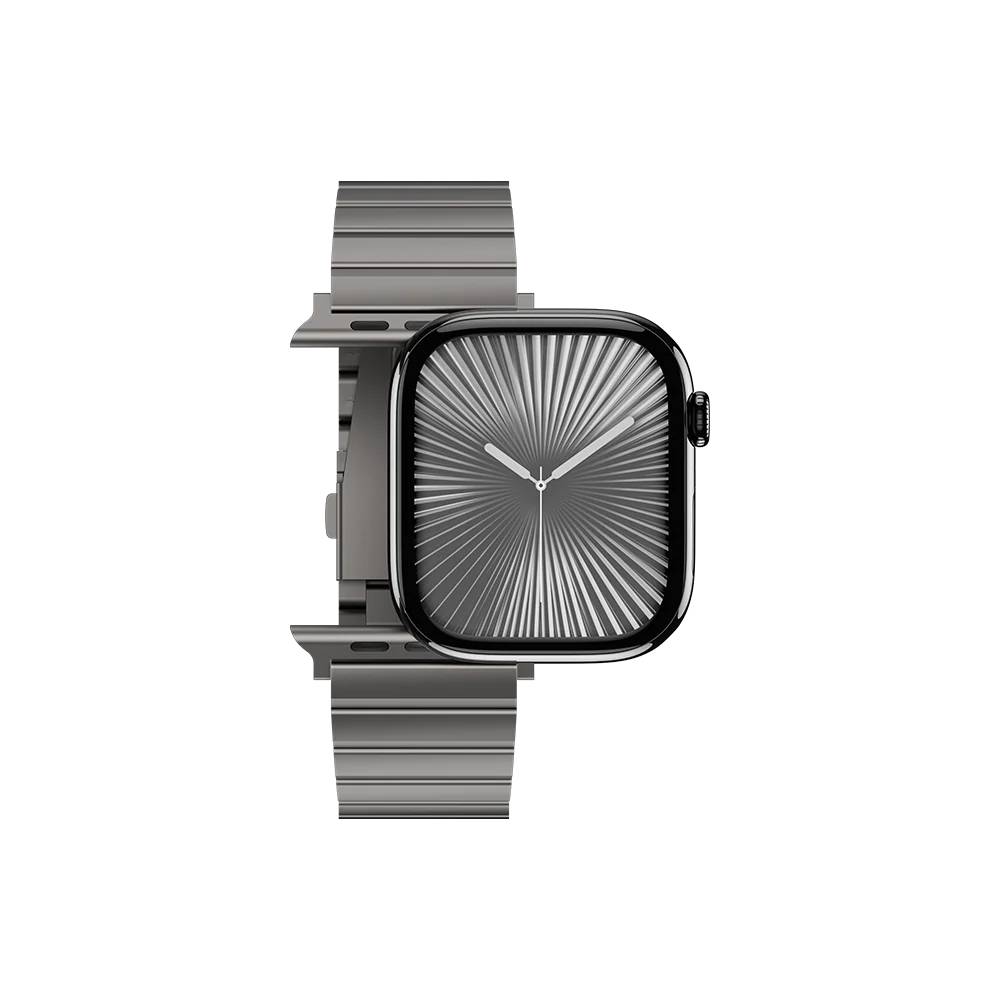 картинка Титановый браслет Benks Adjustable для Apple Watch 49/ 46/ 45/ 44/ 42, цвет натуральный титан (TITANIUM) от магазина КомпьютерЦентр