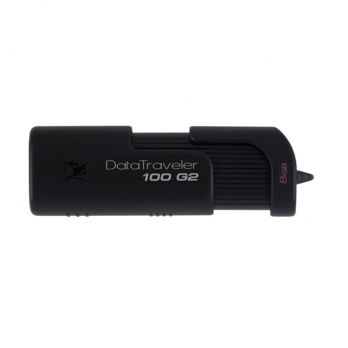 картинка Флешка USB Kingston DataTraveler 100 8GB G2 Black (DT100G2/8GB) от магазина КомпьютерЦентр