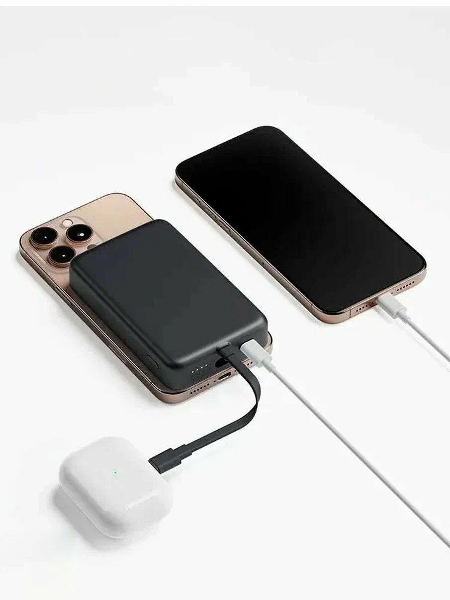 картинка Внешний аккумулятор Xiaomi Magnetic Power Bank With Cable USB-C 10000mAh 33W WPB1007MI Black CN от магазина КомпьютерЦентр