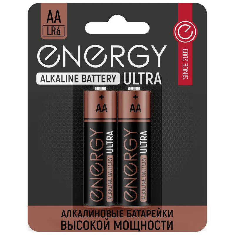картинка Батарейки ENERGY Ultra LR6/ 2B (АА) (2шт) алкалиновые 104403 от магазина КомпьютерЦентр