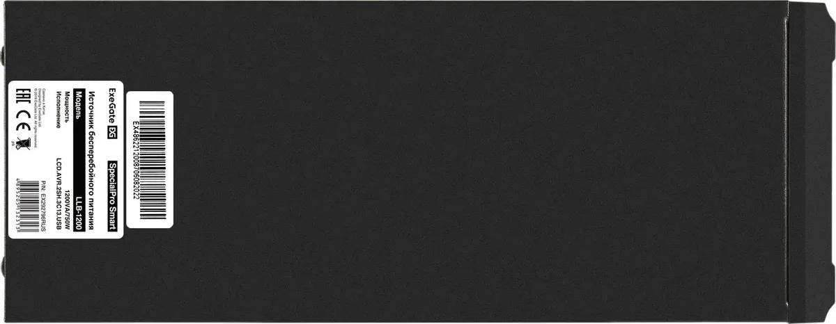 картинка ИБП ExeGate SpecialPro Smart LLB-1200.LCD.AVR.2SH.3C13.USB (EX292796RUS) 1200VA/ 750W, Black от магазина КомпьютерЦентр
