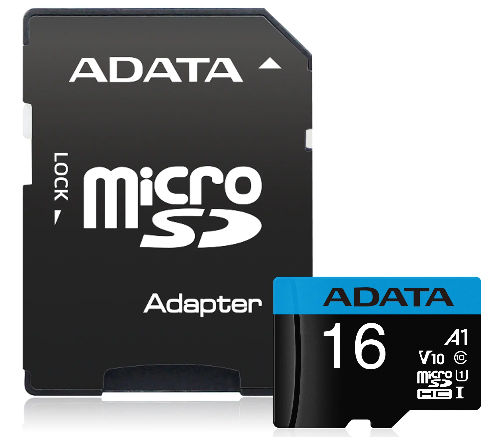 картинка Карта памяти 16Gb microSDHC A-Data Class 10 + SD-adapter (AUSDH16GUICL10-RA1) от магазина КомпьютерЦентр