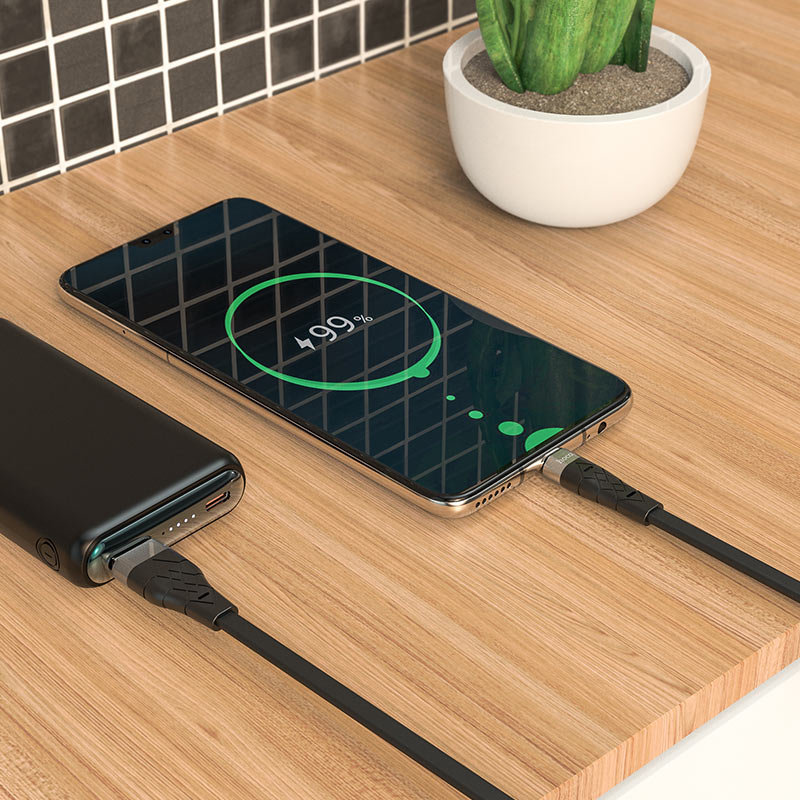 картинка Кабель HOCO X53 Angel silicone charging data cable for Type-C black от магазина КомпьютерЦентр