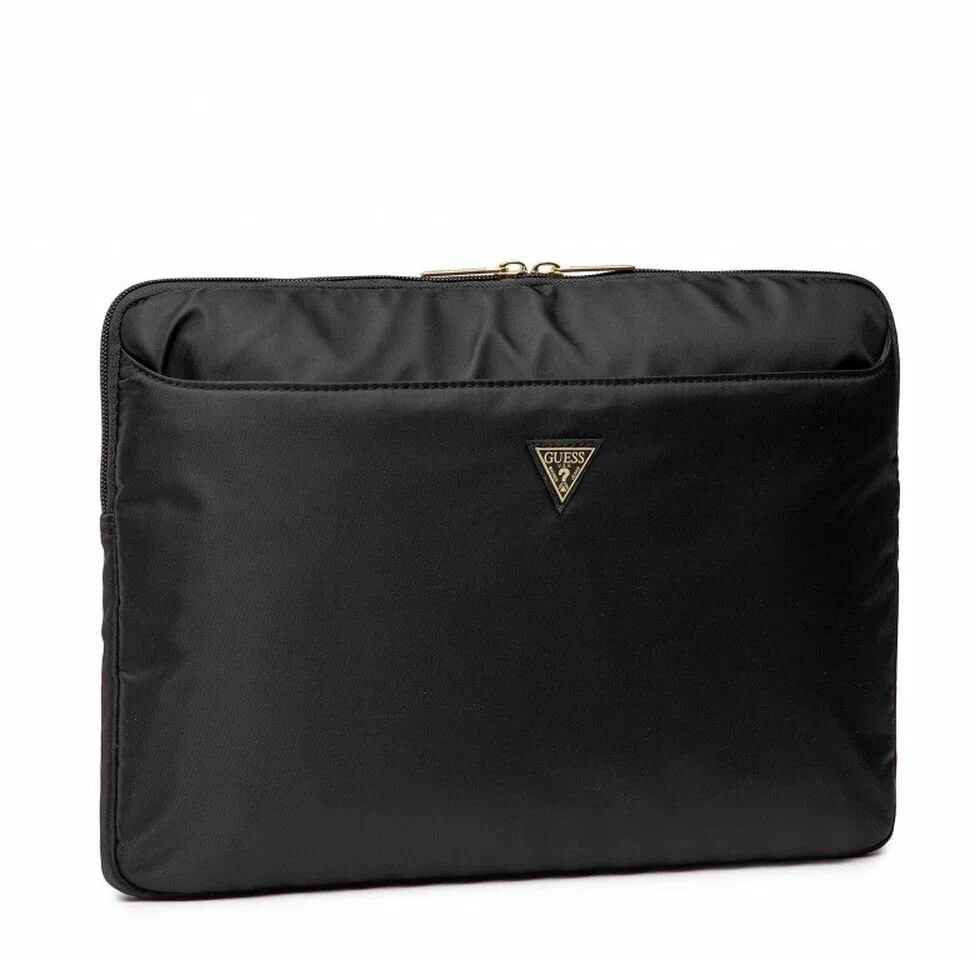 картинка Сумка Guess для ноутбуков 13'' Nylon computer sleeve with Triangle metal logo Black от магазина КомпьютерЦентр