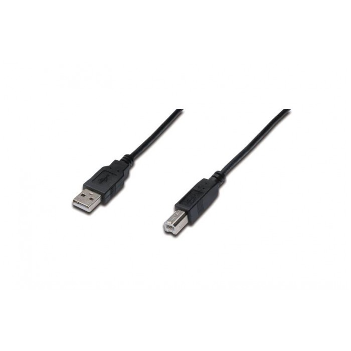 картинка Кабель Digitus USB 2.0 A->B 1.8m Black (AK-300102-018-S) от магазина КомпьютерЦентр