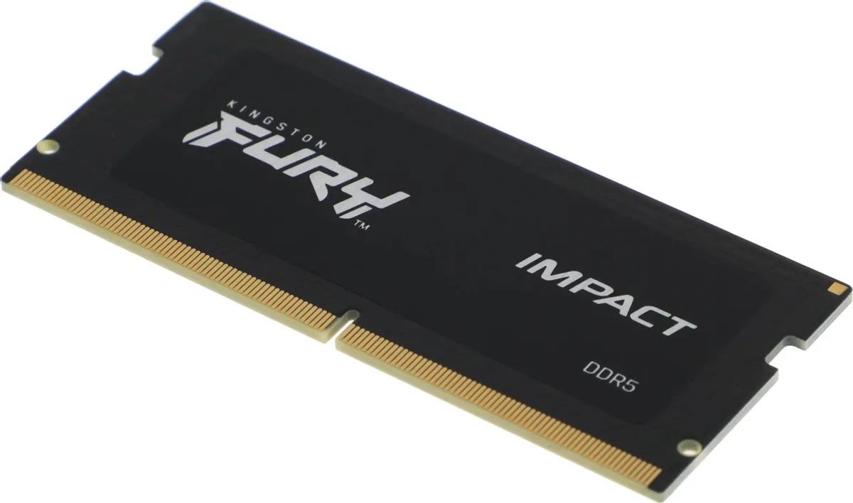 картинка SO-DIMM DDR5 16Gb 4800MHz PC5-38400 Kingston Fury Impact RTL CL38 1.1V (KF548S38IB-16) от магазина КомпьютерЦентр