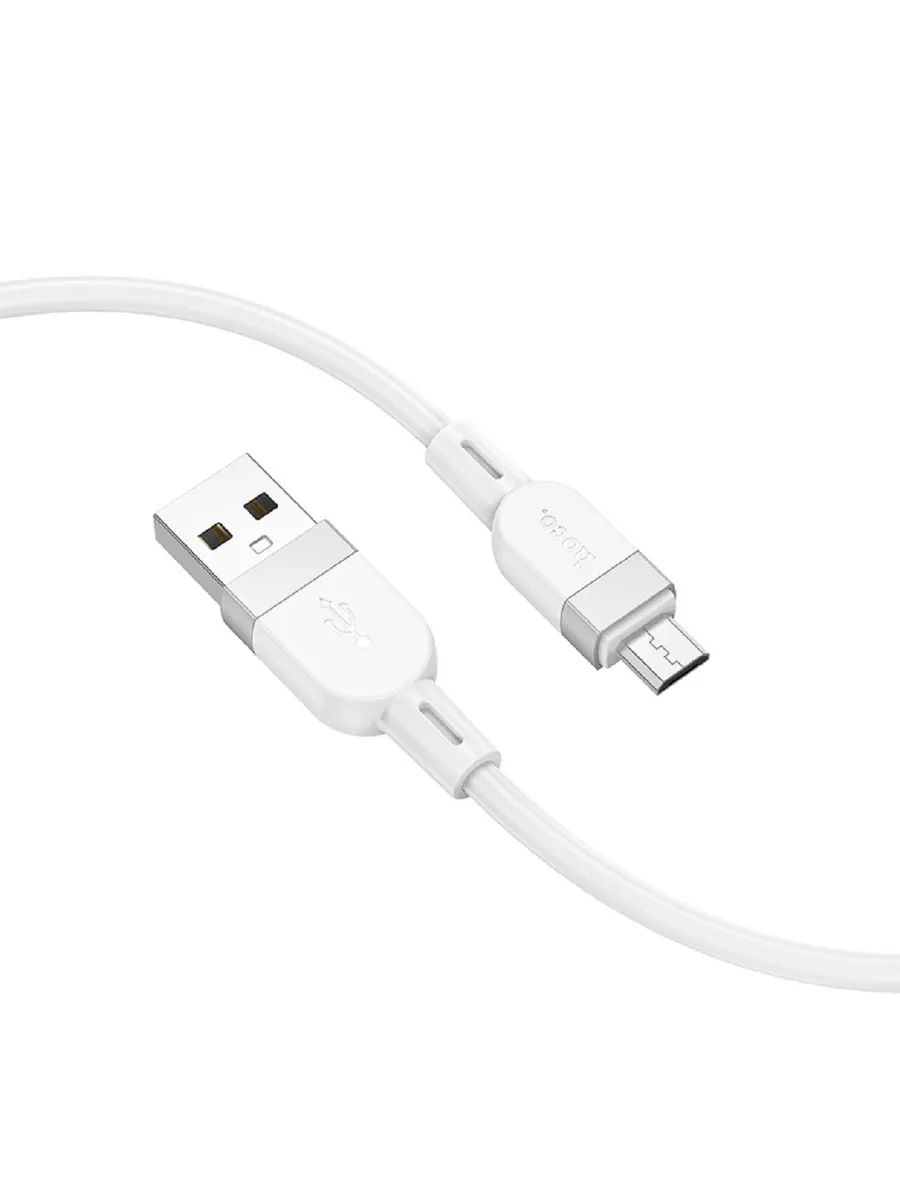 картинка Кабель HOCO X109 Energy silicone charging data cable Micro(L=1M) white от магазина КомпьютерЦентр