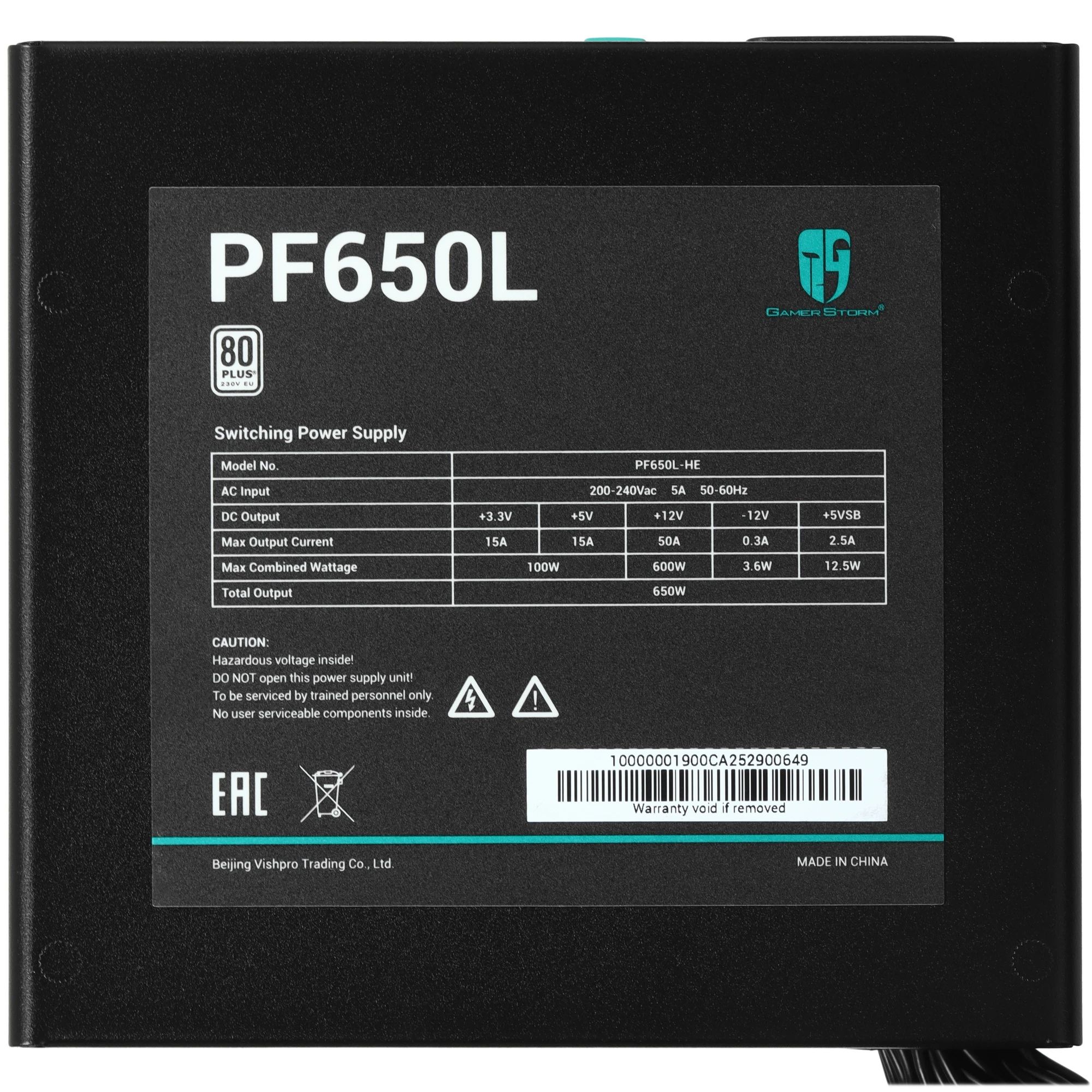 картинка Блок питания DEEPCOOL GamerStorm ATX 650W PF650L от магазина КомпьютерЦентр