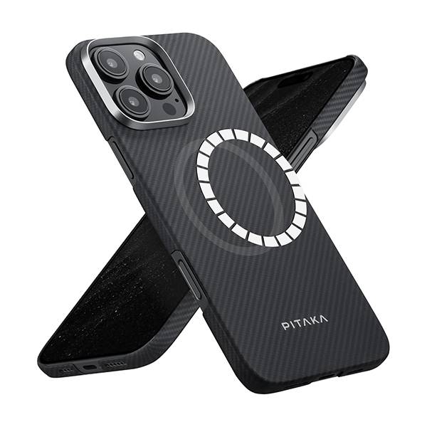 картинка Чехол PITAKA Case для iPhone 16 Pro Max 6.9'', Black/ Grey от магазина КомпьютерЦентр