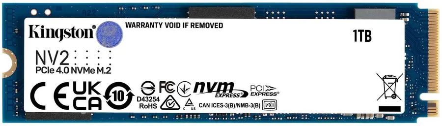 картинка SSD накопитель 1 Тб Kingston NV2 PCI-Ex4 Gen4 M.2 2280 (SNV2S/ 1000G) от магазина КомпьютерЦентр