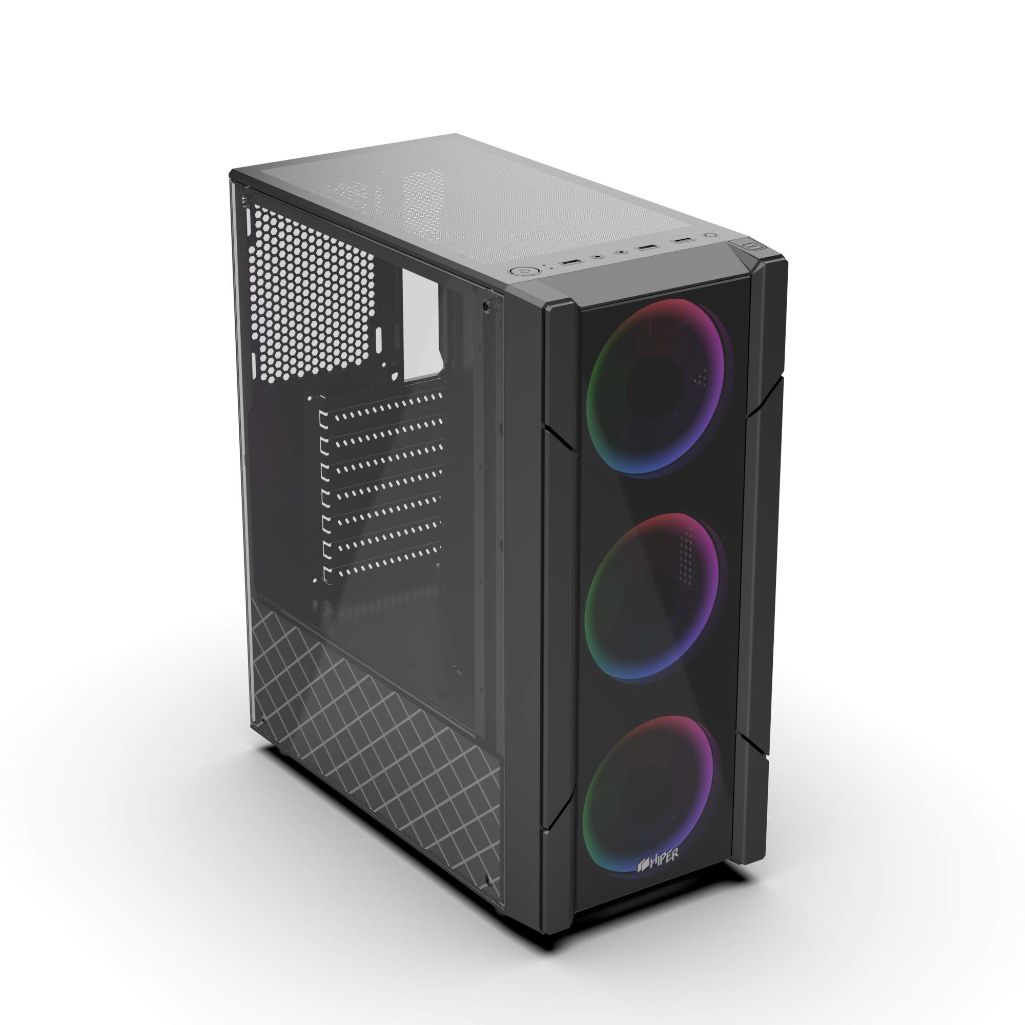 картинка Корпус Hiper XG301 POLARIS 2 ATX RGB Black от магазина КомпьютерЦентр