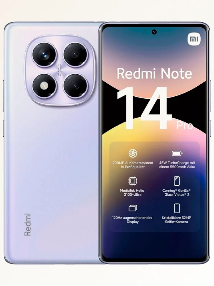картинка Смартфон Xiaomi Redmi Note 14 Pro Purple 6.67'' / 8Gb / 256Gb от магазина КомпьютерЦентр
