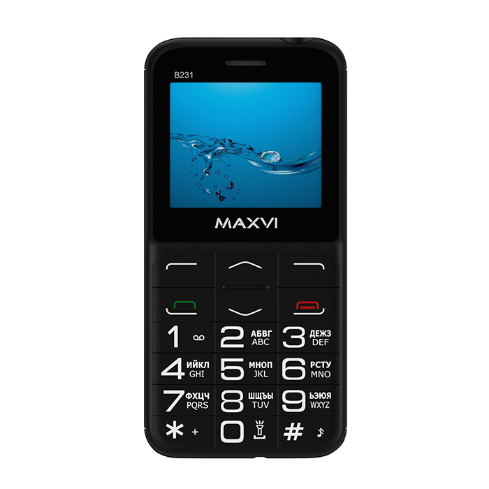 картинка Телефон мобильный Maxvi B231 Black 2.31'' от магазина КомпьютерЦентр