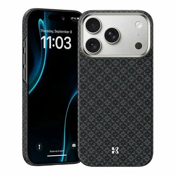 картинка Чехол Benks ArmorGrid Case built with Kevlar для iPhone 17 Pro Max 6.9'', цвет черный (Black) (C.K.FL.AP.BK.B070) от магазина КомпьютерЦентр
