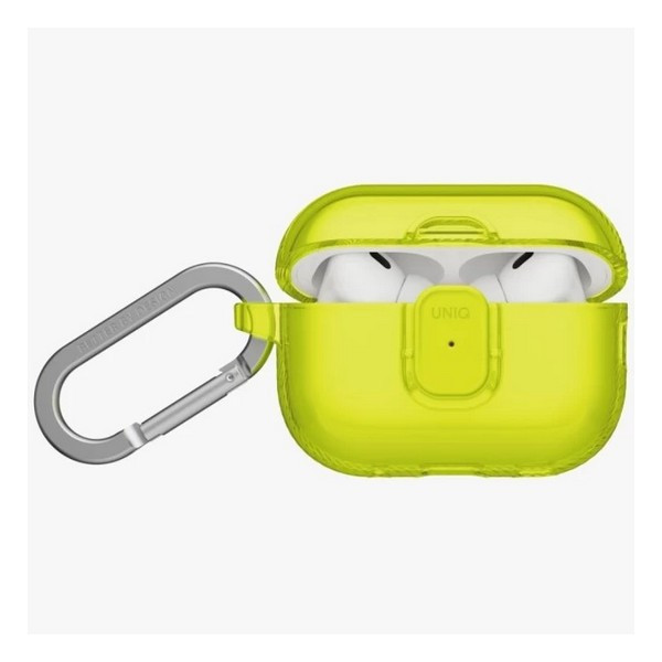 картинка Чехол Uniq Glase PRO TPU Lock Light Lime для AirPods Pro 3, зеленый лайм от магазина КомпьютерЦентр