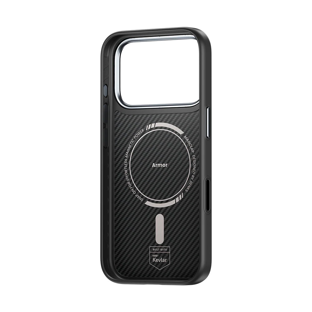 картинка Усиленный чехол Benks ArmorPro Case built with Kevlar 600D для iPhone 17 Pro Max 6.9'' (Black) (C.K.FL.AP.BK.A070) от магазина КомпьютерЦентр