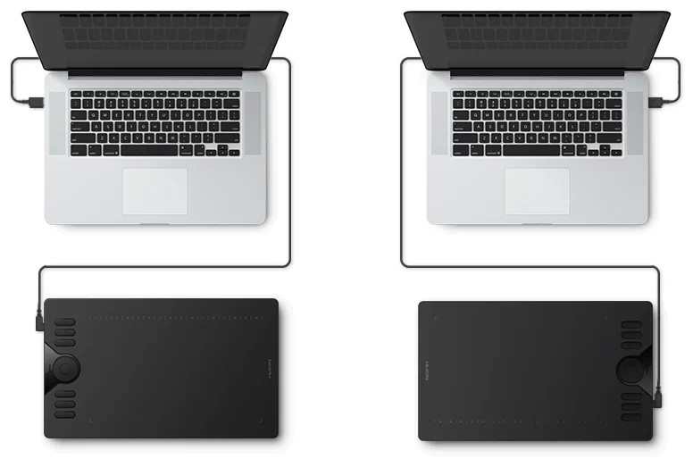 картинка Графический планшет Huion HS610 Black от магазина КомпьютерЦентр