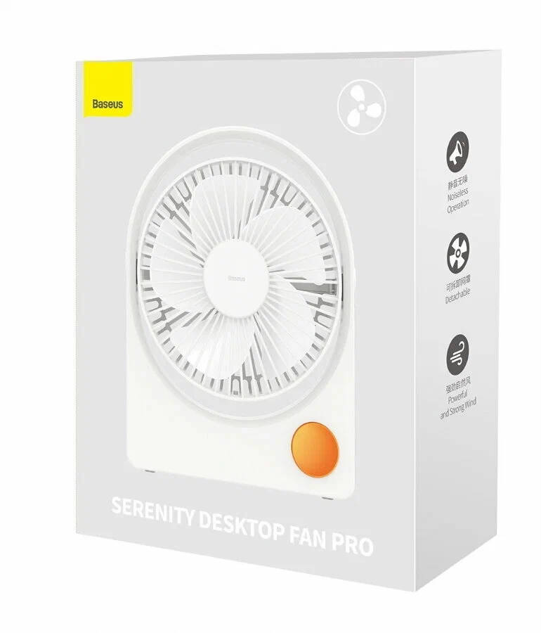 картинка Настольный вентилятор Baseus Serenity Desktop Fan Pro - White от магазина КомпьютерЦентр