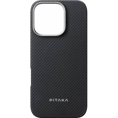 картинка Чехол PITAKA Case для iPhone 16 Pro 6.3'', Black/ Grey Ultra-Slim Case от магазина КомпьютерЦентр