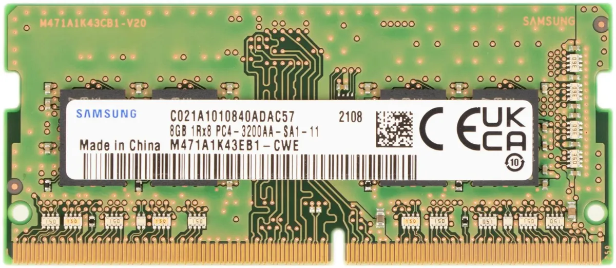 картинка SO-DIMM DDR4 8Gb 3200MHz PC4-25600 Samsung (M471A1K43EB1-CWE) от магазина КомпьютерЦентр