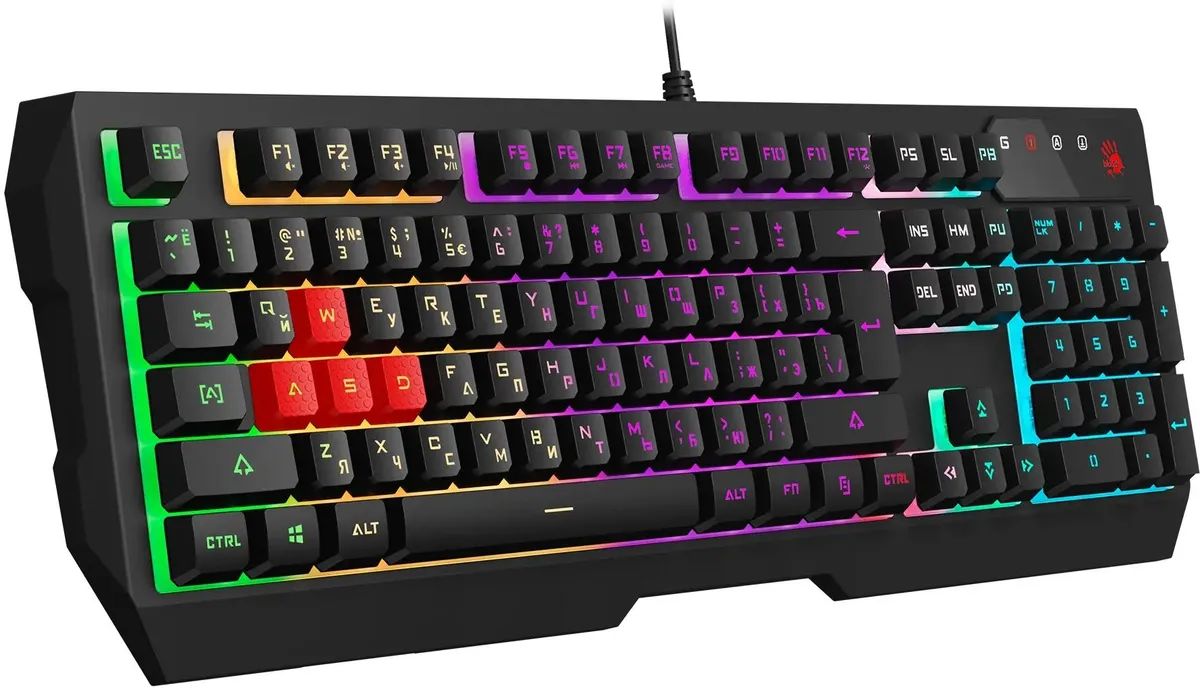 картинка Клавиатура A4-Tech Bloody B140N Black, Multimedia for gaimer, USB, LED от магазина КомпьютерЦентр