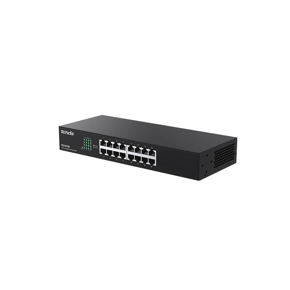 картинка Switch 16-port Tenda TEG1016D 16xGbE неуправляемый, монтируемый в стойку, настенный, настольный, 100 Мбит/ сек, 1000 Мбит/ сек, 16 port от магазина КомпьютерЦентр