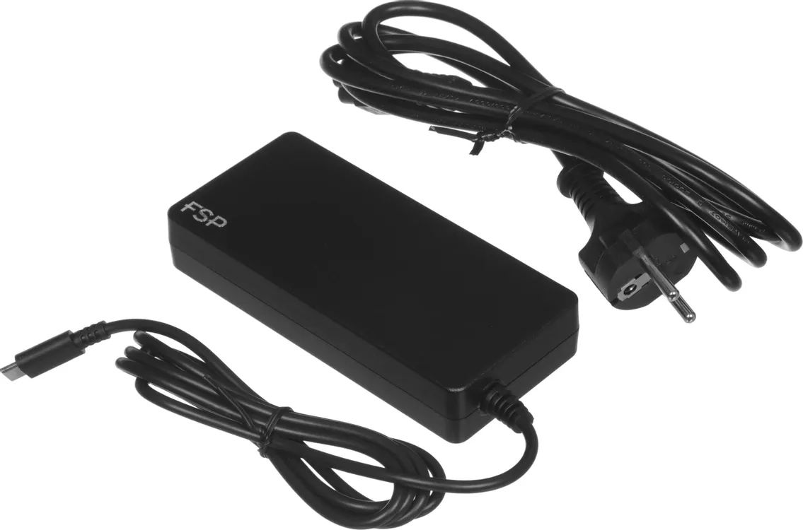 картинка Адаптер питания FSP NB C 100W (FSP100-A1BR3) AC-DC 100W Adapter, Вход C6 (для ноутбучного кабеля), Кабель 1000мм, Выход USB Type-C, 5V/ 9V/ 12V/ 15V/ 20V автовыбор. от магазина КомпьютерЦентр