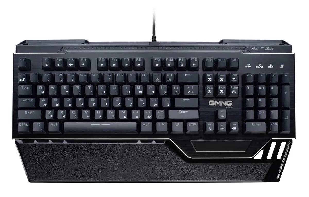 картинка Клавиатура Oklick GMNG 985GK механическая черный USB Multimedia for gamer LED (1677413) от магазина КомпьютерЦентр