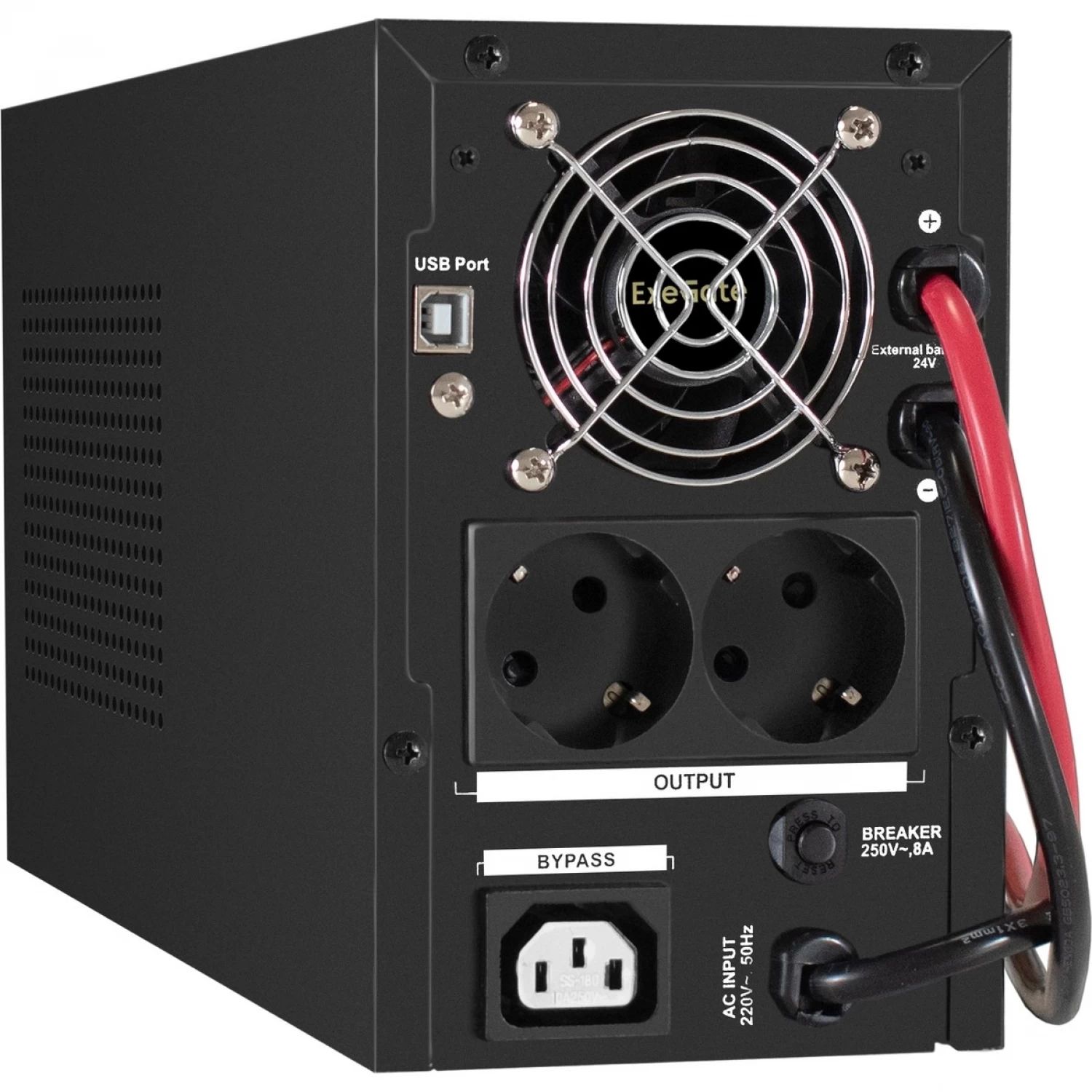 картинка Комплект Источник бесперебойного питания EX295988RUS + батарея 45Aч EX285666RUS 2шт (инвертор, синус, для котла) ExeGate SineTower SZ-1500.LCD.AVR.2SH.1C13.USB <1500VA/ 1200W, чистый синусоида, LCD дисплей, AVR, 2*Schuko+1*C13, USB, от магазина КомпьютерЦентр