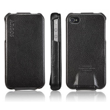картинка Чехол SGP Leather Case Argos Series Black for iPhone 4 (SGP06828) от магазина КомпьютерЦентр