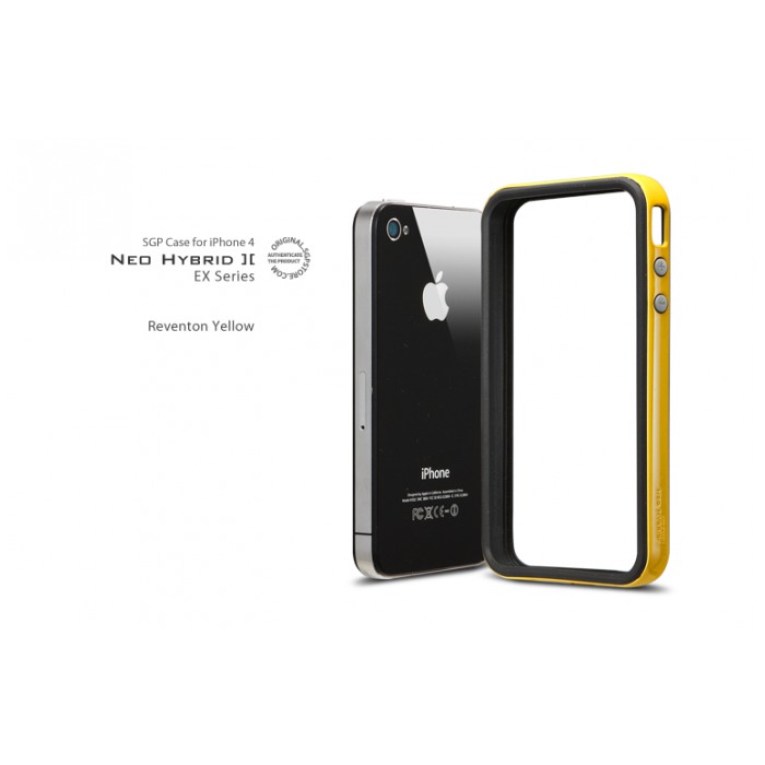 картинка Чехол SGP Case Neo Hybrid-2 EX Series Reventon Yellow for iPhone 4 (SGP07784) от магазина КомпьютерЦентр