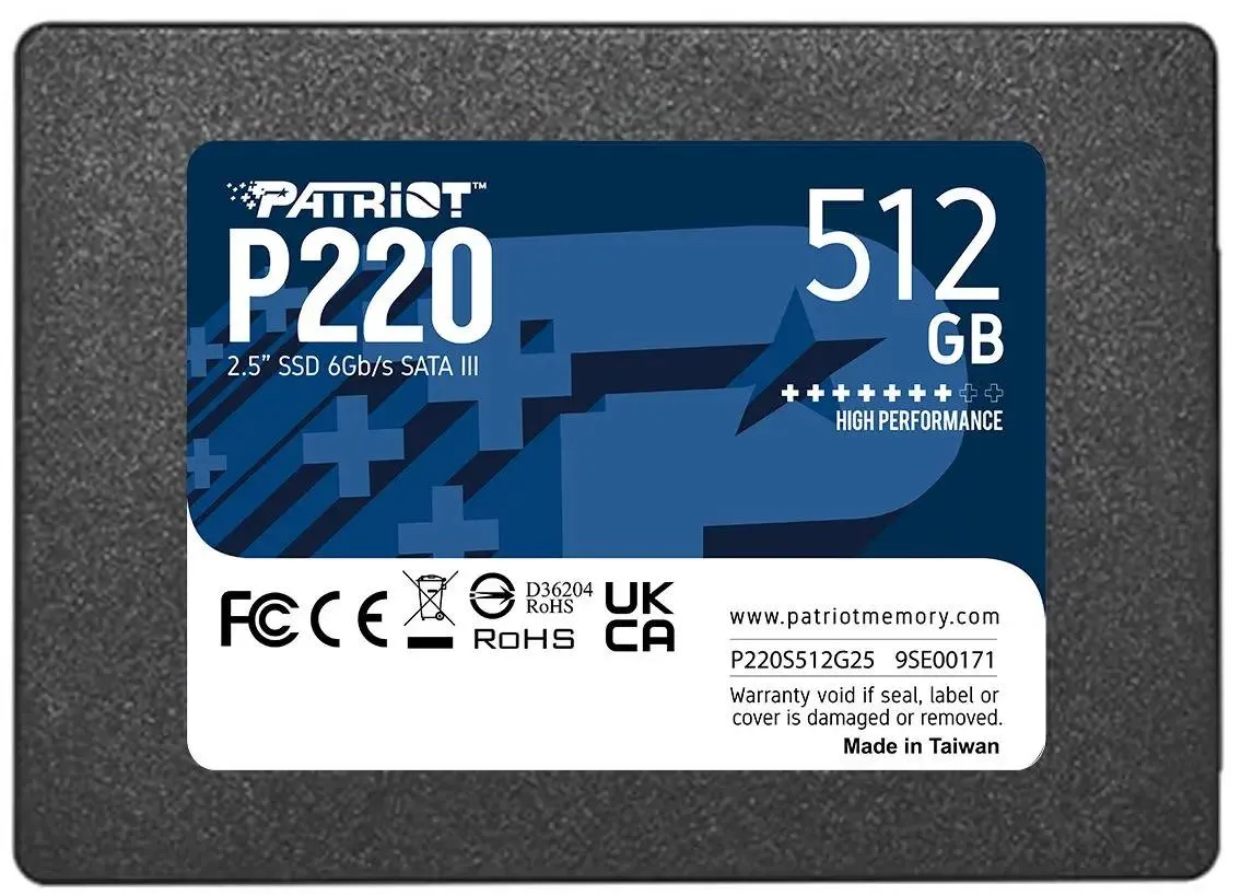 картинка SSD накопитель 512Gb 2.5'' Patriot P220 SATA III (P220S512G25) от магазина КомпьютерЦентр