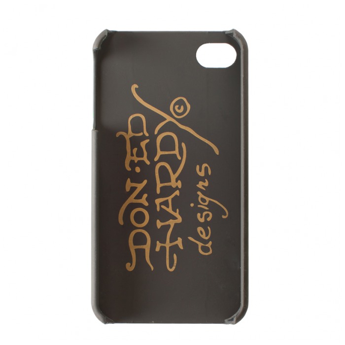 картинка Чехол Ed Hardy Koi-Embroidered Silver/Black for iPhone 4 (EH4300) от магазина КомпьютерЦентр