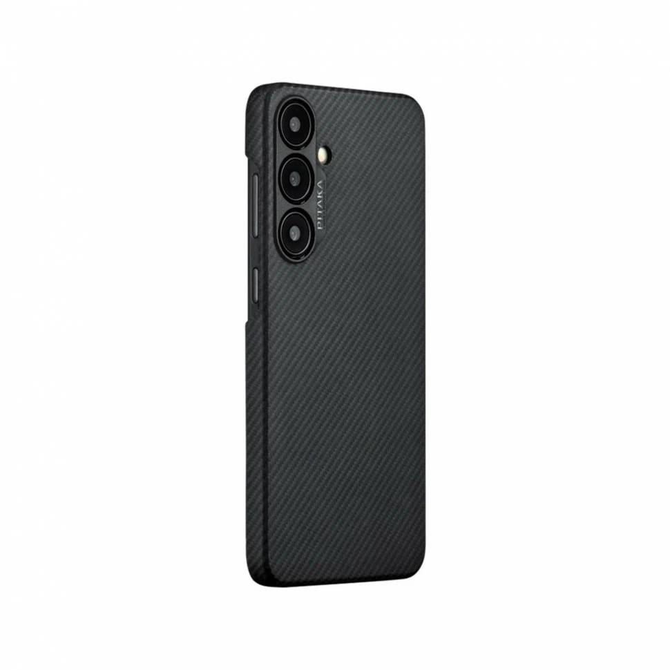 картинка Чехол Pitaka MagEZ Case 4 для Samsung S24, черный/ серый (Black/ Grey Twill) от магазина КомпьютерЦентр