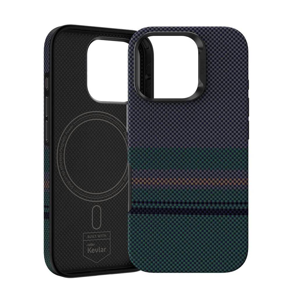 картинка Чехол Benks Aurora ArmorAir Case built with Kevlar® для iPhone 16 Pro 6.3'', принт арктическое ночное небо от магазина КомпьютерЦентр